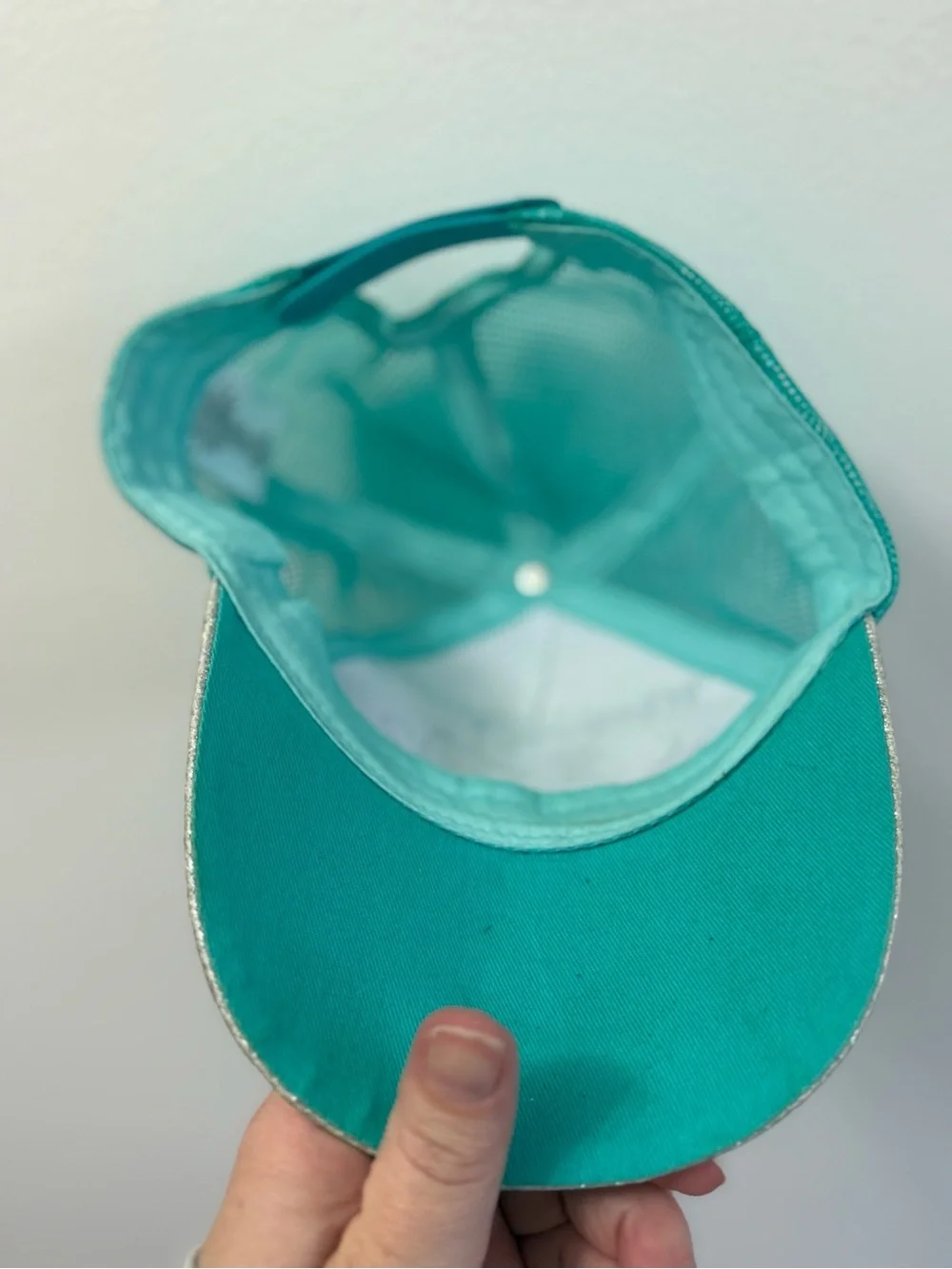 Magical Vibes Mesh Trucker Hat in Teal & Gray